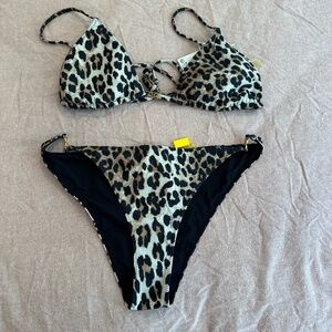 Ganni leopard swimsuit